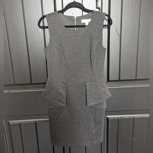 Michael Kors Gray Peplum Dress Size 8
